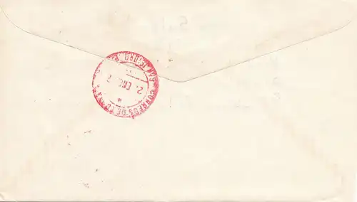 Costa Rica: 1977 air mail red cancel San Jose to Cologne