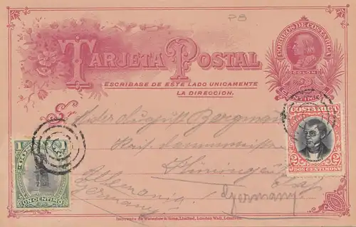 Costa Rica: 1904: post card Limona