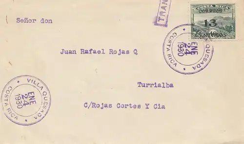 Costa Rica: 1930: Vialla Quesada to Turrialba