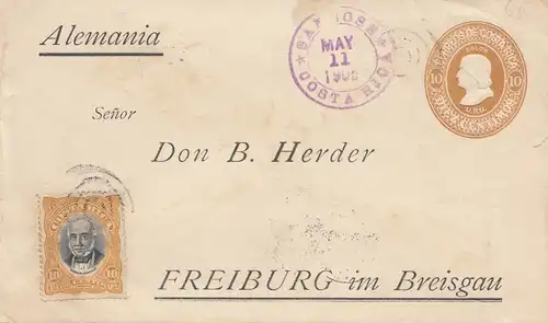 Costa Rica: 1905: San Jose to Freiburg