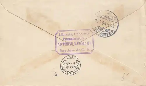 Costa Rica: 1905: San Jose to Fribourg