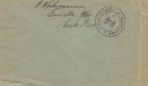 Costa Rica: 1928 air mail Turrialba to Borna-Leipzig