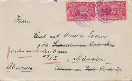 Costa Rica: 1927: letter to Munich - Feria de Viena
