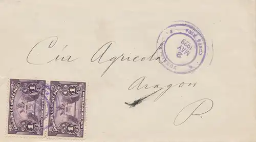 Costa Rica: 1929: Turriable to Aragon
