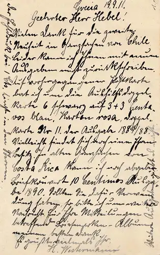 Costa Rica: 1911: San Jose to to La Calera - Chili