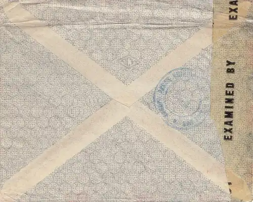 Costa Rica: 1944: Palmar to Orange-Mass. USA