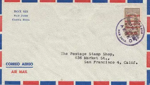 Costa Rica: 196x: San Jose Aereo to San Francisco