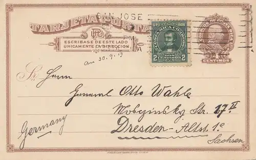 Costa Rica: 1919: San Jose to Dresden