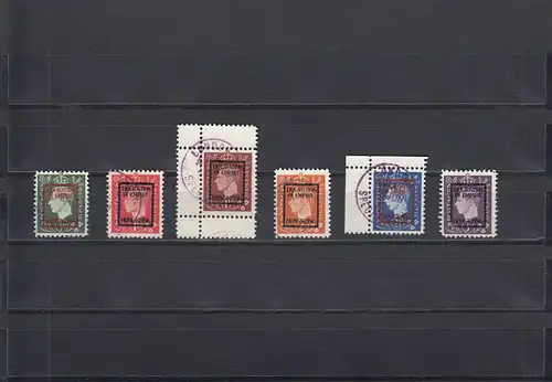 Kriegspropagandafälschungen: MiNr. 9-14, gestempelt IV Hong Kong