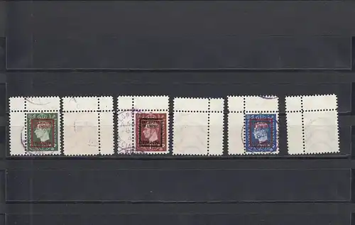 Kriegspropagandafälschungen: MiNr. 9-14, IVh, gestempelt, Hong Kong