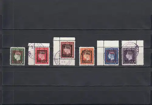 Kriegspropagandafälschungen: Michel Nr. 9-14, IVf, gestempelt, Bahamas