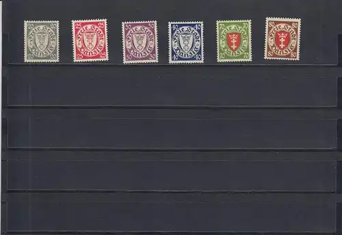 Danzig - Freie Stadt: MiNr. 242-250, postfrisch