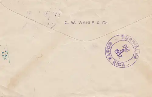 Costa Rica: 1932: letter to Turrialba