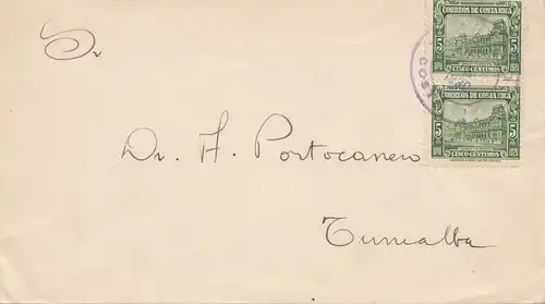 Costa Rica: 1930: letter San Jose to Turrialba