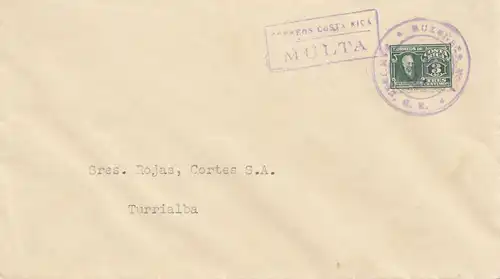Costa Rica: letter Multa to Turrialba