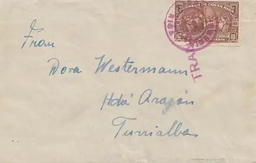 Costa Rica: 1926: letter to Turralbas