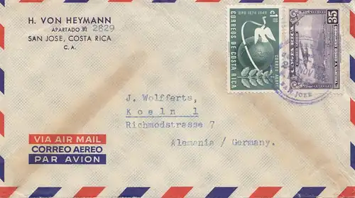 Costa Rica: 1953: San Jose to Köln