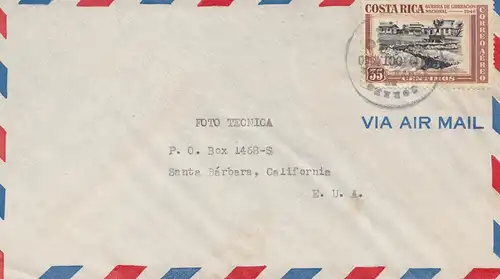 Costa Rica: 1950: San Jose to Santa Barbara