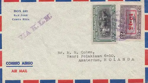 Costa Rica: 1954: San Jose to Amsterdam via KLM