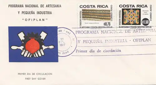 Costa Rica: 1977: FDC Ofiplan San Jose