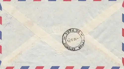 Costa Rica: 1964: San Jose to Pina-Recive Pernambuco