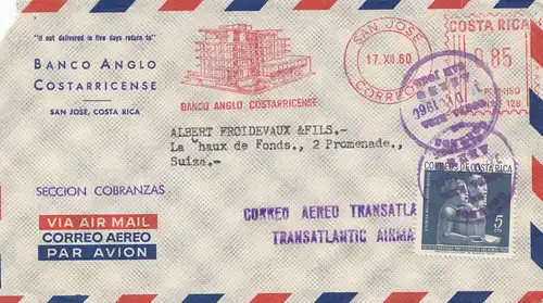 Costa Rica: 1960: San Jose to Switzerland - Aero Transatlantic
