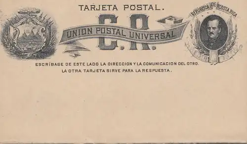 Costa Rica: 2x carte postale Union Postal Universal