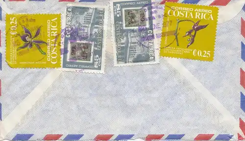Costa Rica 1977 San Jose to Köln air mail
