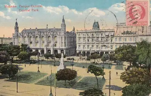 1924: post card Central Park to Dresden