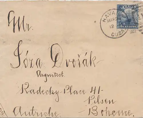 1903: letter to Pilsen/Böhmen