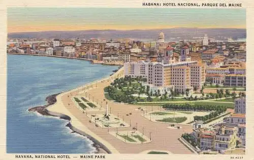 1945: Habana post card Marine Park to New York