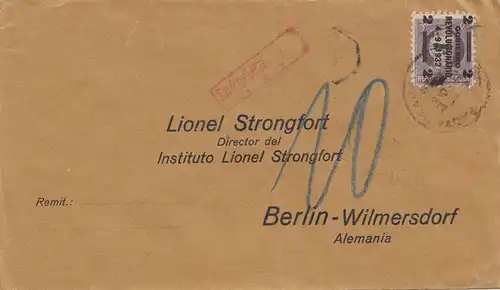 1933: Habana to Berlin, Instituto Strongfort