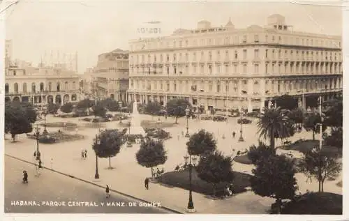 1937: Post card parque central to Oberschlema- Haus Rheingold