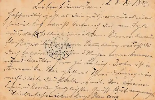 Dansk-Vestindien: 1894: Lokstedt Germany to St. Thomas