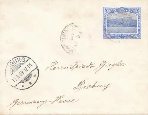Dominique République: letter to Dieburg 1909