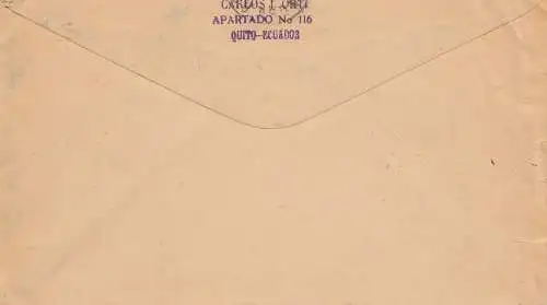 Ecuador: 1929: Quito to Romans-sur-Isère/France