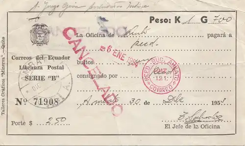 Équateur: 1953: Ambato.