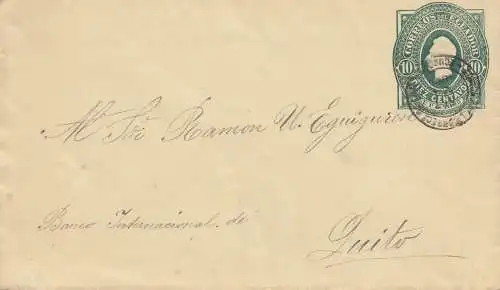Ecuador: 1896: letter to Quito