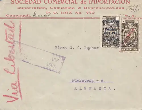 Ecuador: 1933: Gayaquil to Nürnberg
