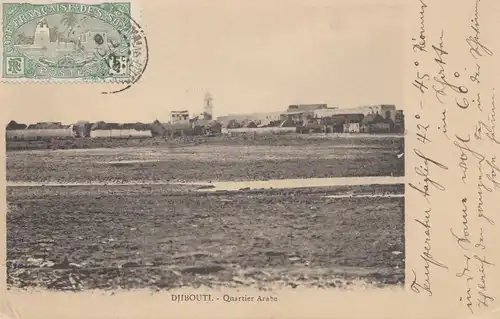 French colonies: Somalie: Post card 1919 to Düsseldorf