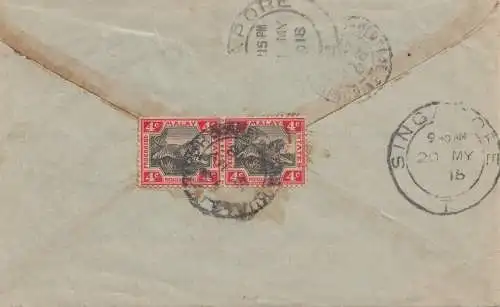 French colonies: Indo Chine 1918: letter to Saigon