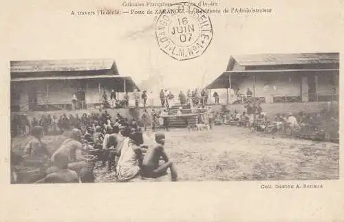 French colonies: Ivory Coast: 1907: post card Residence de L' Administrateur