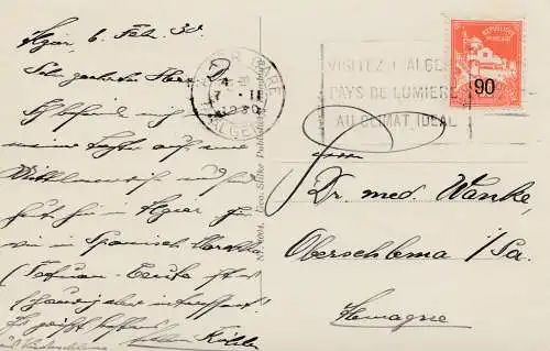 French colonies: Algérie: 1930 post card Arabian School to Oberslema/Germany