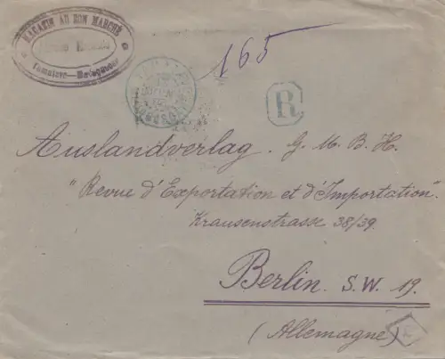 French colonies: Madagascar: 1921 registered Tamatave to Berlin