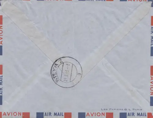 French colonies: Cambodge 1953 via air mal to Steyr/Austraia