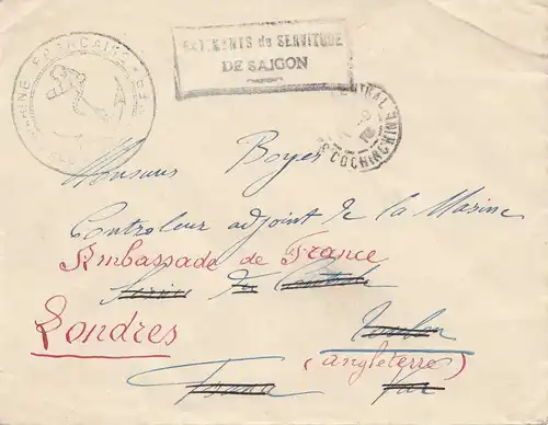 French colonies: Indo-chine 1910: Saigon to London-Ambassade de France
