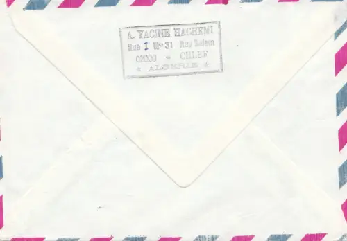 French colonies: Algérie 1981 par avion to BMW Munich
