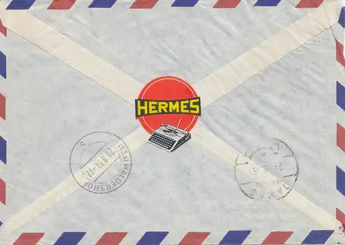 French colonies: 1951 Hermes Typing machines: to Waldershof