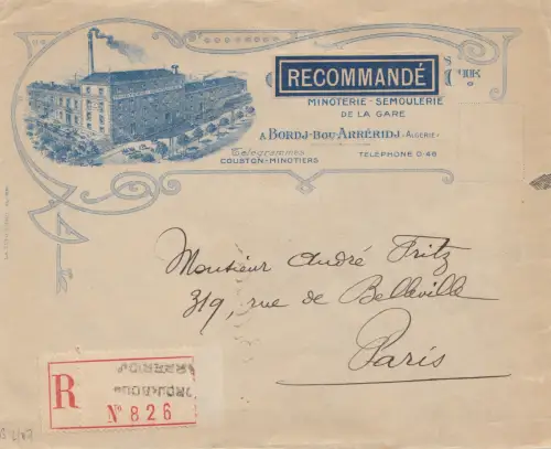 French colonies: Algerie: registered 1924 to Paris