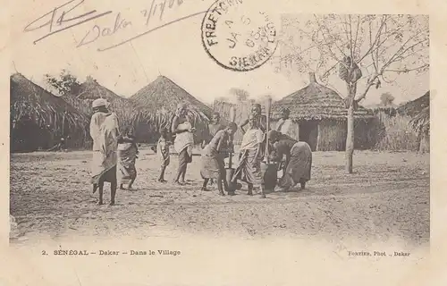 French colonies: Senegal: post card 1905 to Sierra Leone